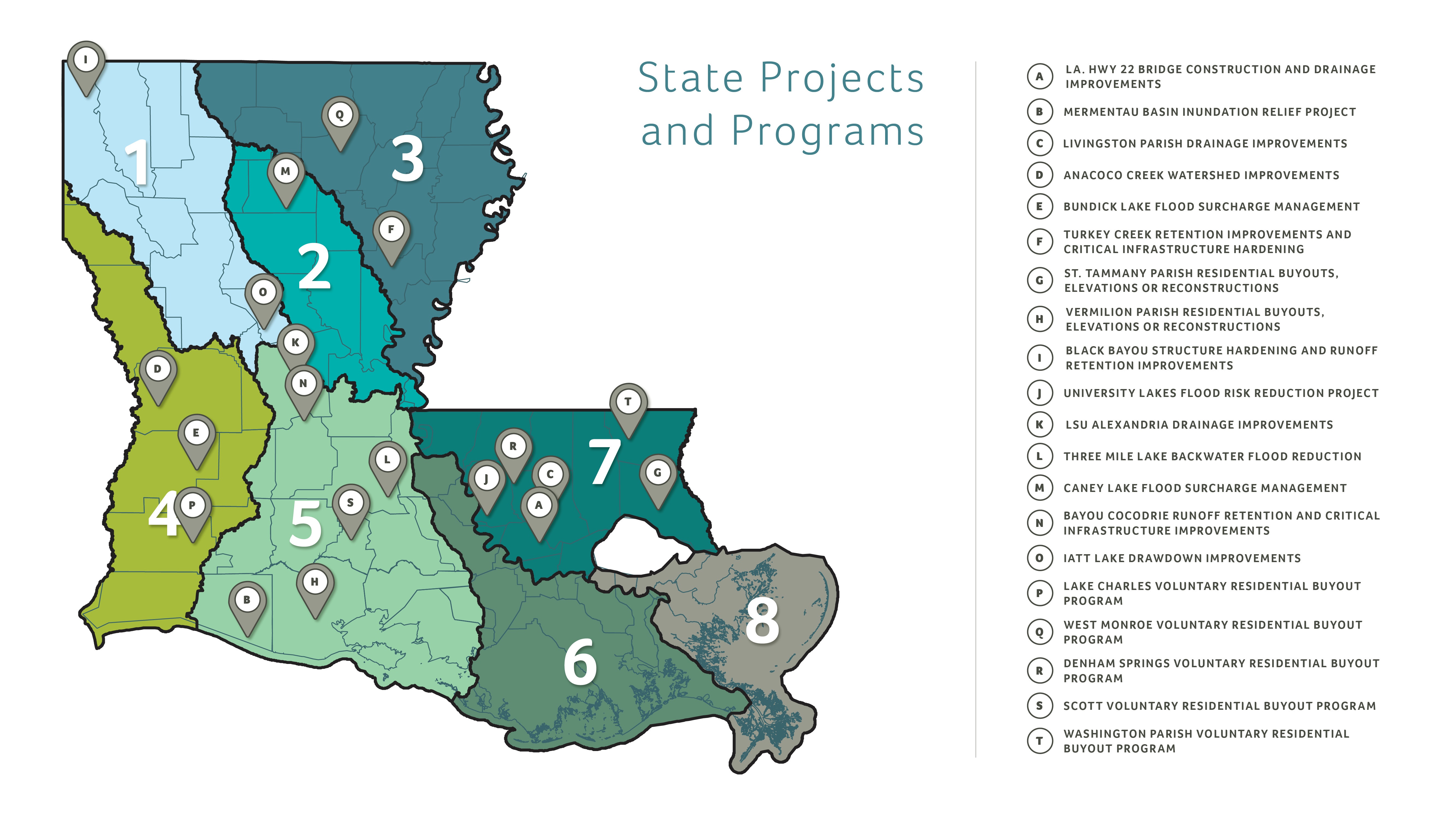 State Projects and Programs Project Location Map
